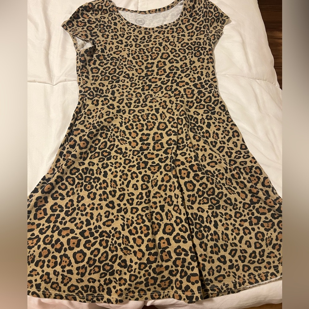 Wonder nation leopard print kids size M 7-8 dress